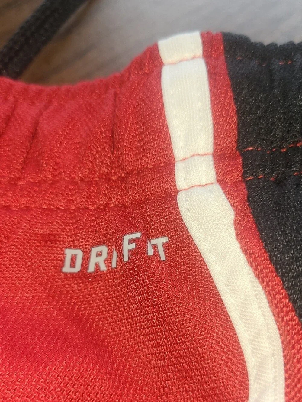 Nike Red and Black Boys' Athletic Shorts with White Trim Size XL